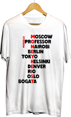 THE PRINT PLATTER Typography Men Round Neck White T-Shirt