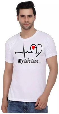 ALNIK Graphic Print, Typography Men Round Neck White T-Shirt