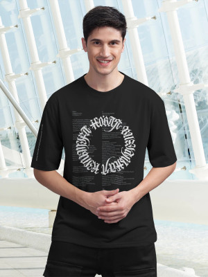 Bullmer Printed Men Round Neck Black T-Shirt