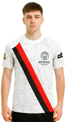 rjm Printed Men Polo Neck White T-Shirt