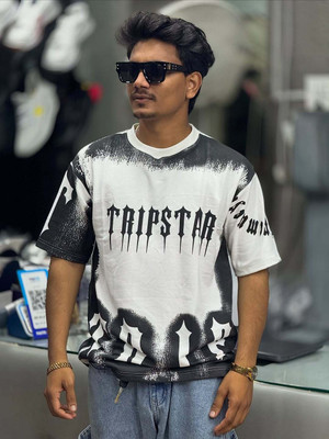 THEPYSTORE Printed Men Round Neck Yellow T-Shirt