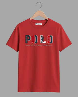 Magneto Printed Men Round Neck Red T-Shirt