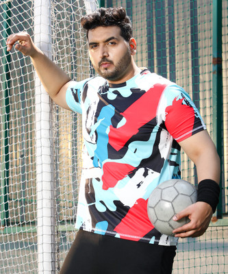 Instafab Plus Printed Men Round Neck Multicolor T-Shirt
