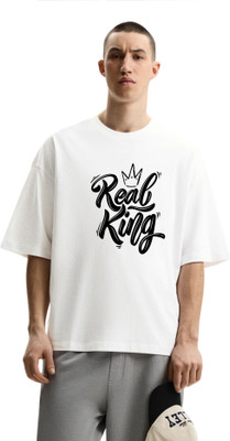 fashnobic Printed Men Round Neck White T-Shirt