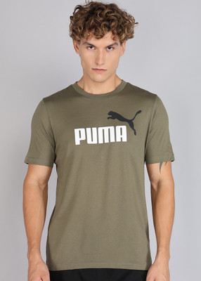 PUMA Printed Men Crew Neck Green T-Shirt