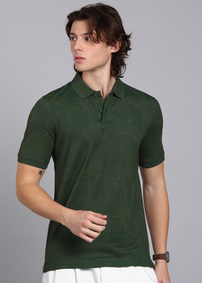 PETER ENGLAND Solid Men Polo Neck Grey T-Shirt