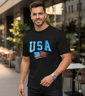 Nxtwin Printed Men Round Neck Light Green T-Shirt