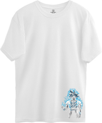Restart Trend Printed Men Round Neck Black T-Shirt