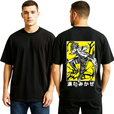 Amuthan aadhan Graphic Print Men Round Neck Black T-Shirt