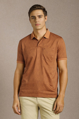 LOUIS PHILIPPE Printed Men Polo Neck Brown T-Shirt