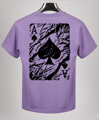 BROP Graphic Print Men Round Neck Purple T-Shirt