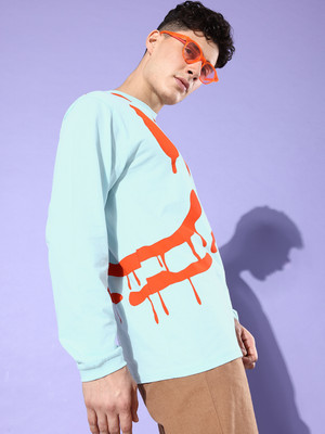 DIFFERENCE OF OPINION Graphic Print Men Round Neck Blue T-Shirt