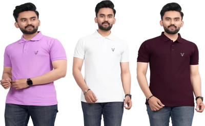 Tween Trends Solid Men Polo Neck Reversible Multicolor T-Shirt