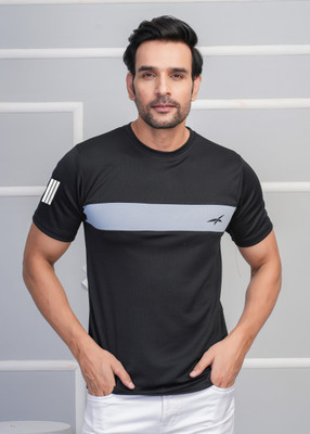 seri choice Printed Men Round Neck Black T-Shirt