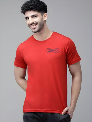 SZN Graphic Print Men Round Neck Red T-Shirt