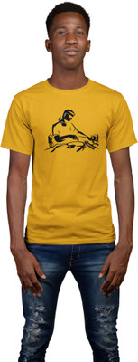 DOGAR ESSENTIALS Printed Men Round Neck White T-Shirt