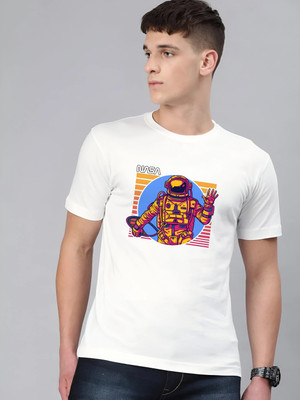 JP Creation Printed, Typography Men Round Neck White T-Shirt