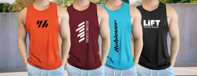 RMLKN Printed Men Round Neck Orange, Maroon, Black, Navy Blue T-Shirt
