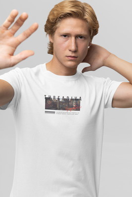 Threadiva Printed Men Round Neck White T-Shirt