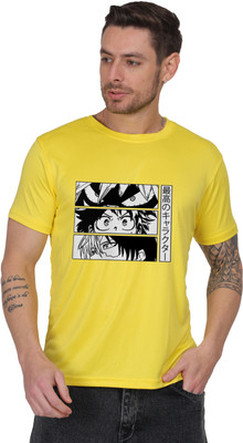 VENIWALSTUDIO TREND Graphic Print Men Round Neck Yellow T-Shirt