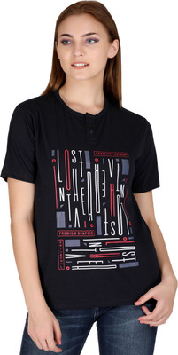 HouseOfCommon Checkered Women Round Neck Multicolor T-Shirt