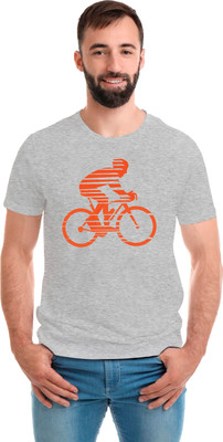 SmarTee Street Printed Men Round Neck Grey T-Shirt