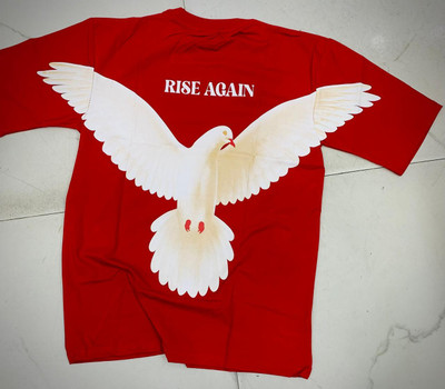 CottonCharm Printed Men Round Neck Red T-Shirt