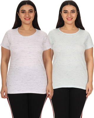 KEOTI Solid Women Round Neck White T-Shirt