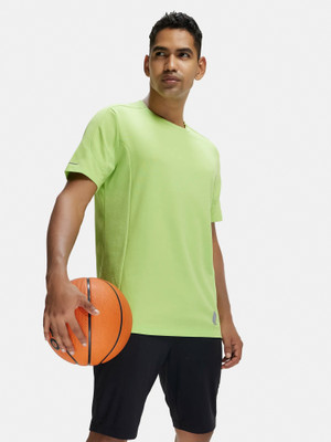 JOCKEY Solid Men Round Neck Green T-Shirt
