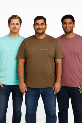 CELSIUS Solid Men Round Neck Multicolor T-Shirt