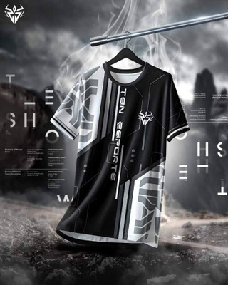 CELEBRINO'S Graphic Print Men Round Neck White, Grey T-Shirt