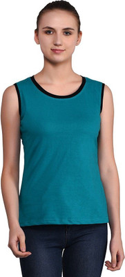 Trendfull Solid Women Round Neck Light Green T-Shirt