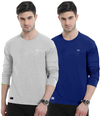Triptee Solid Men Round Neck Multicolor T-Shirt
