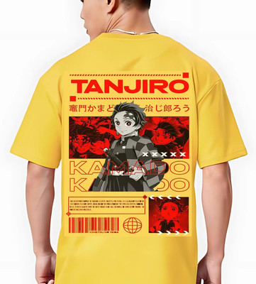 MEGAKART Graphic Print Men Round Neck Yellow T-Shirt