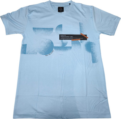 faizan fashion Solid Men Round Neck Light Blue T-Shirt