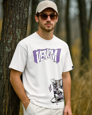 BEWAKOOF Graphic Print Men Round Neck White T-Shirt