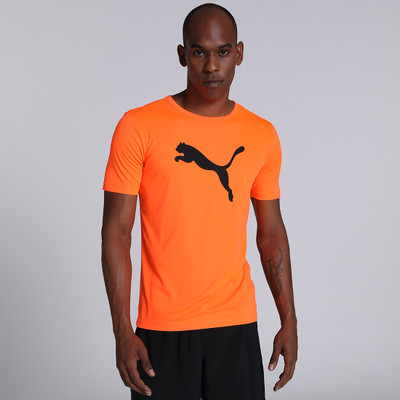 PUMA Printed Men Crew Neck Orange T-Shirt