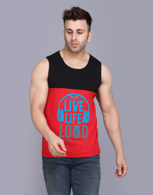 MINISTRY OF FRIENDS Printed Men Round Neck Black, Red T-Shirt