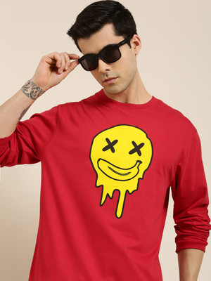 DIFFERENCE OF OPINION Graphic Print Men Round Neck Red T-Shirt