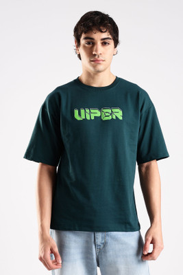 LONDON COLORS Printed Men Round Neck Green T-Shirt