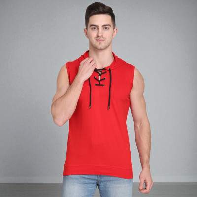 FARICON Solid Men Round Neck Red T-Shirt