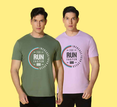 WOOSTRO Graphic Print Men Round Neck Multicolor T-Shirt