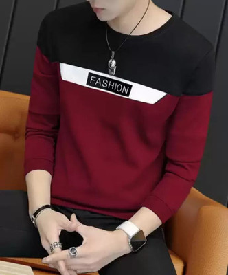 clickwell Solid Men Round Neck Silver T-Shirt