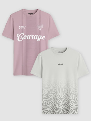 Unbrnd Graphic Print Men Round Neck Multicolor T-Shirt