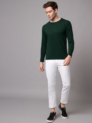 InkTees Men Solid Round Neck Polyester Dark Green T-Shirt For Rs. 99 @ 83 %