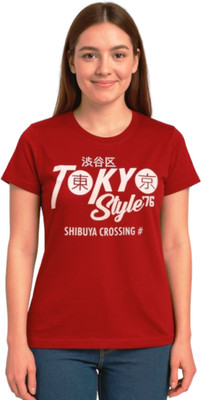 MEGHA SHRISTY ENTERPRISES Typography Women Round Neck Maroon T-Shirt