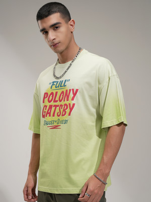 HIGHLANDER Printed Men Round Neck Green T-Shirt