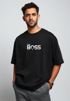 UrGear Printed Men Round Neck Black T-Shirt