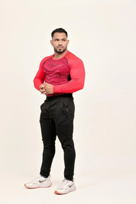 The Falcon Sports Printed Men Round Neck Orange T-Shirt