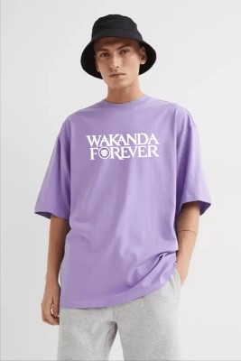 UNICONIC Typography Men Round Neck Purple T-Shirt